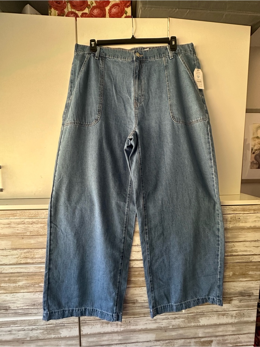 🩵 Time and Tru High Rise Relaxed Utility Jeans Size 22 NWT Medium Wash